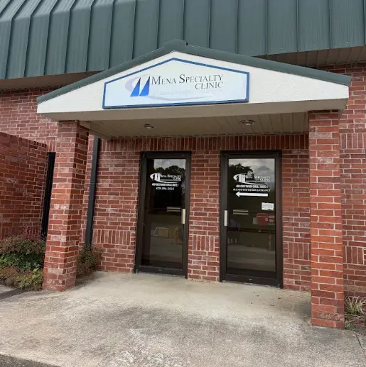 Entrance to the Mena Specialty Clinic on Crestwood Circle in Mena, Arkansas